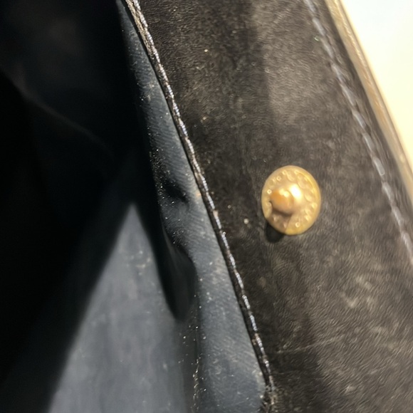 Longchamp Black Fabric Handbag with corner wear GUC - Picture 15 of 16